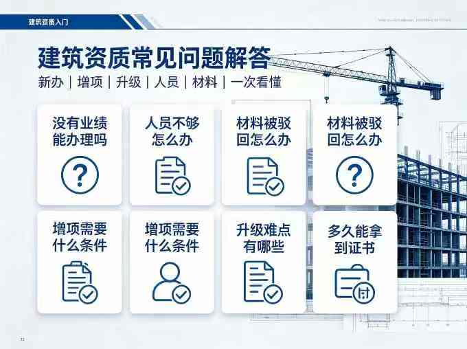 2026建筑资质常见问题汇总｜办理、升级、续期高频答疑避坑
