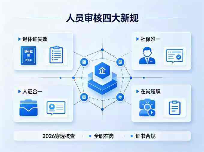 2026建筑资质人员审核新规解读｜社保穿透核查、人证合一、退休证失效细则