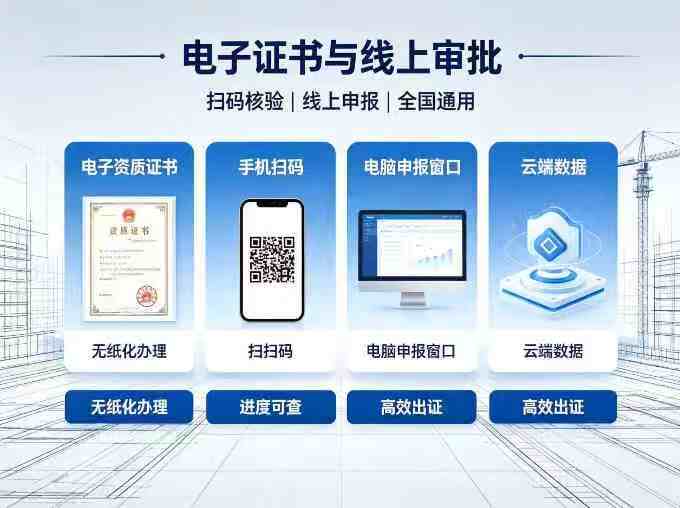2026建筑资质审批数字化改革解读｜电子证书全覆盖、告知承诺制、跨区通办新政