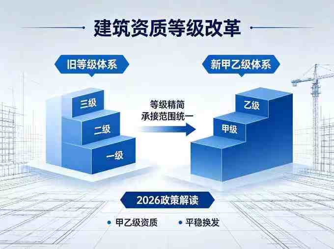 2026建筑资质等级改革深度解读｜甲乙两级替代旧等级、承接范围全新调整