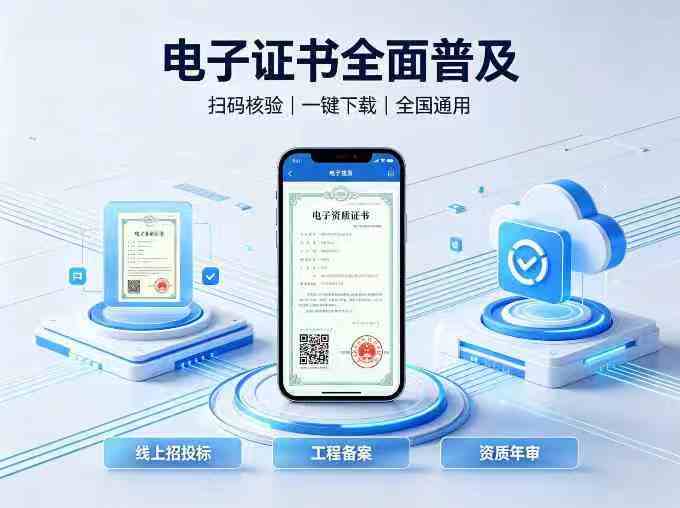 2026建筑资质电子化全面普及！纸质证书彻底退出，招投标、备案全线上通用