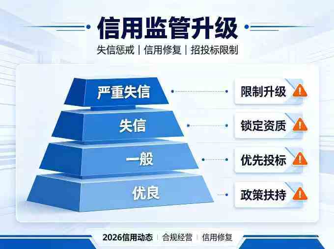 2026建筑行业信用监管升级！失信直接吊销资质、限制招投标，信用成核心资产